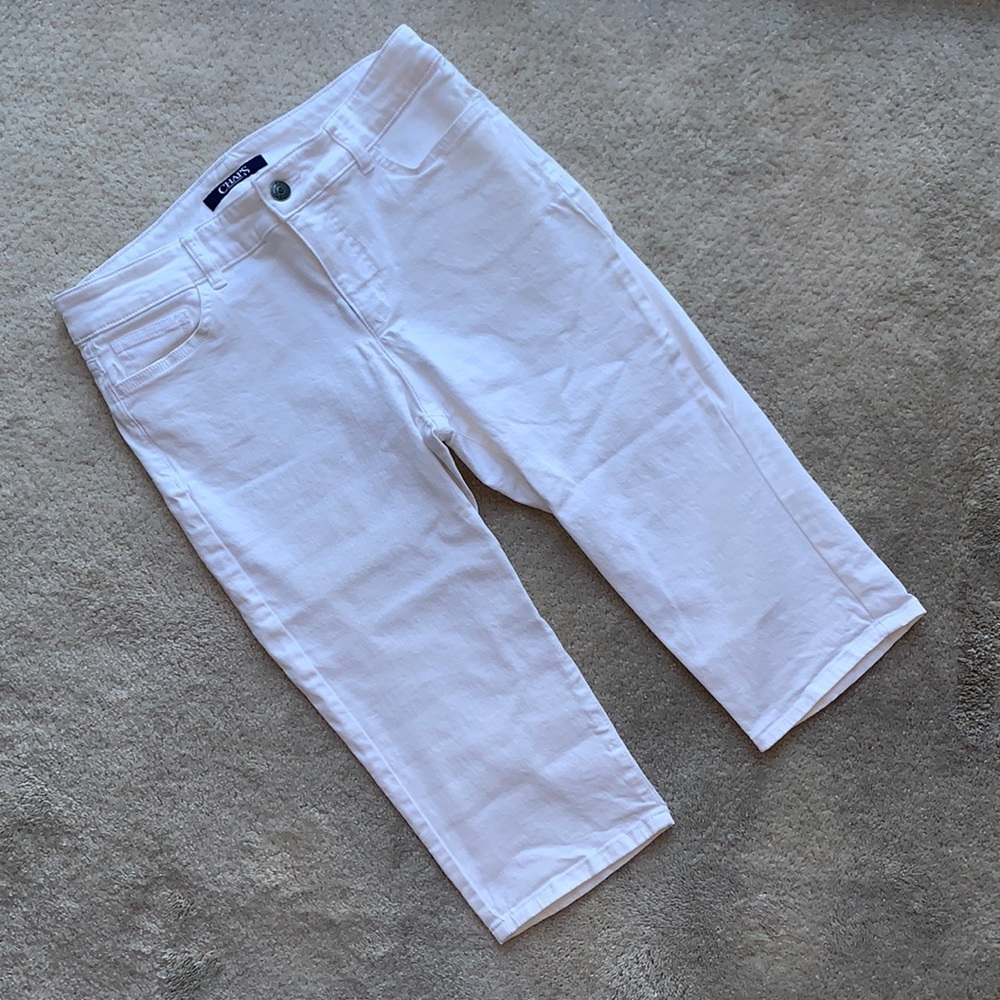 Chaps White Jegging Capris